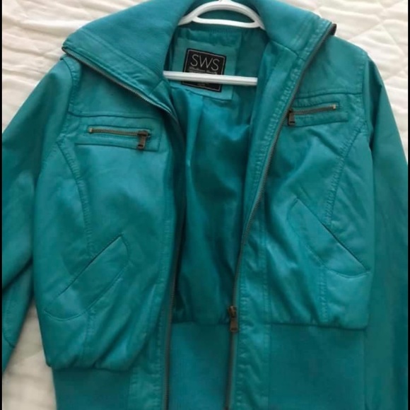 Light blue Elbow patch jacket - Picture 3 of 4